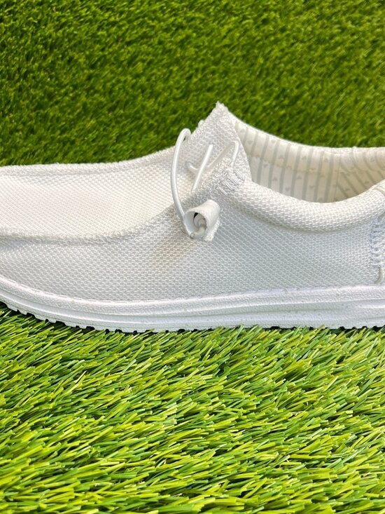 Hey Dude Wally Stretch Sox Mens Size 8 White Athletic Walking Slip On Shoes main image 4